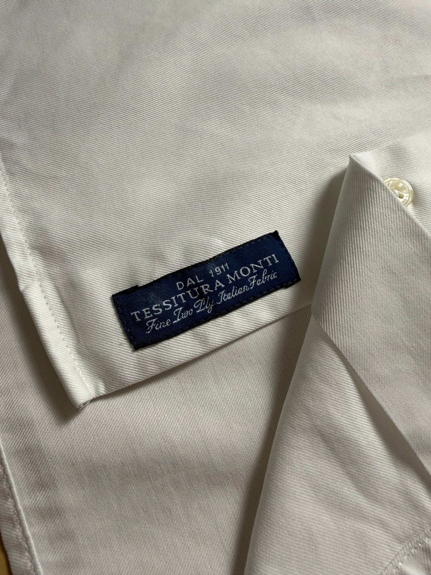 Camicia bianca Suitsupply twill cotone egiziano - XS/S collo 38