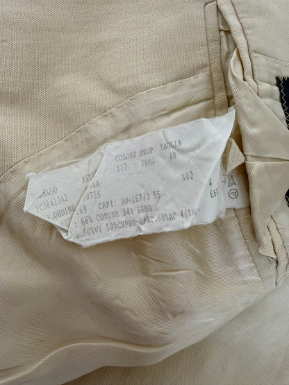 Giacca Lardini bianco panna in cotone e lino - tg. 48