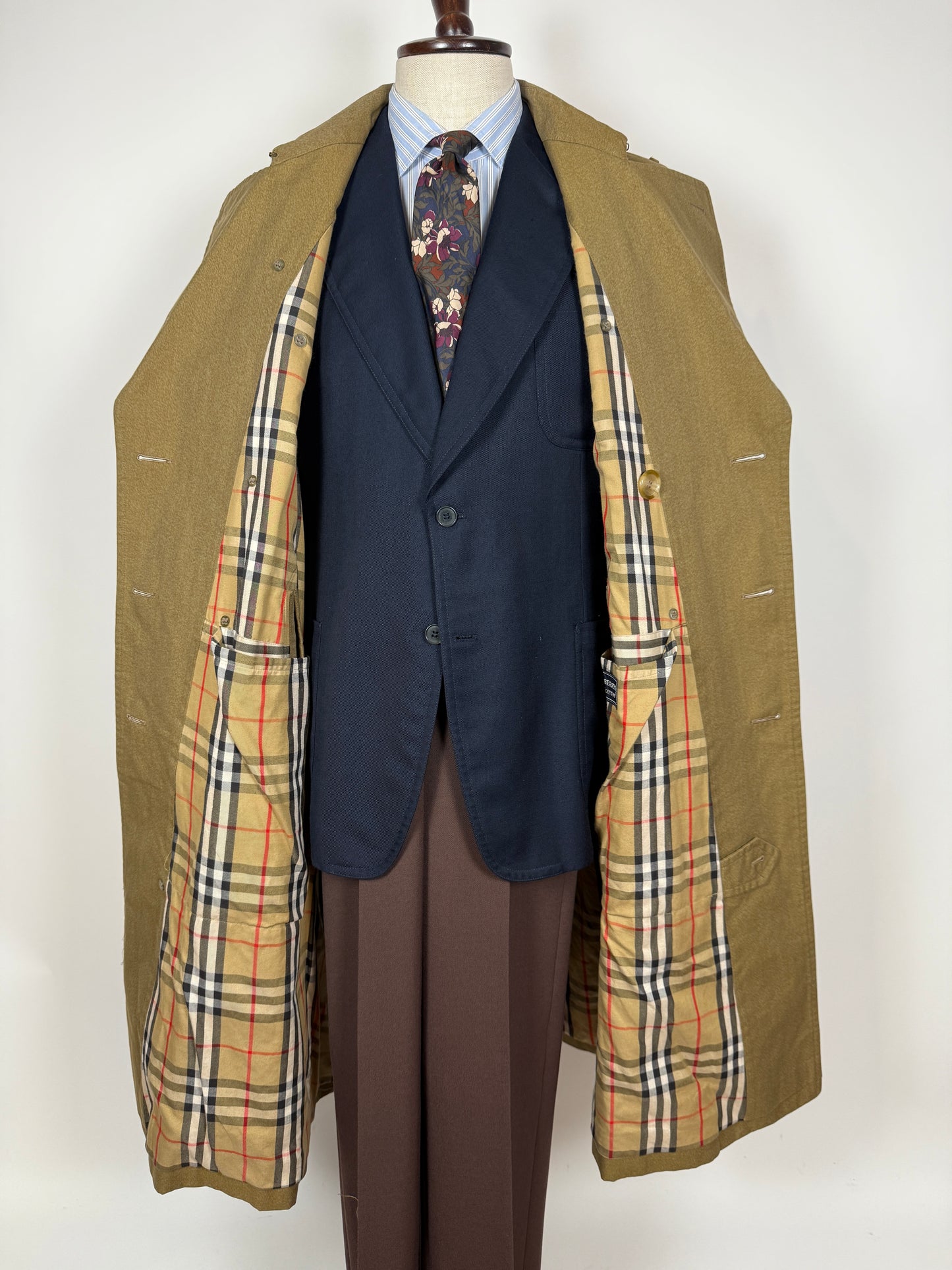 Trench Burberrys anni ‘80 doppiopetto cotone senape  - tg. 48/50