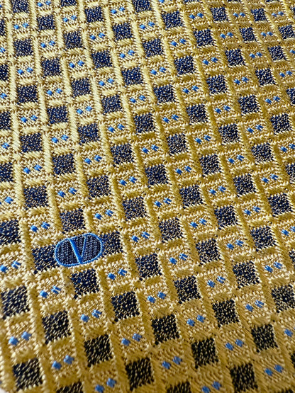 Cravatta Valentino gialla seta e lana