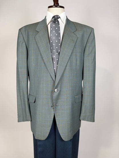 Giacca anni ‘80 fresco lana Galles verde salvia - tg. 58