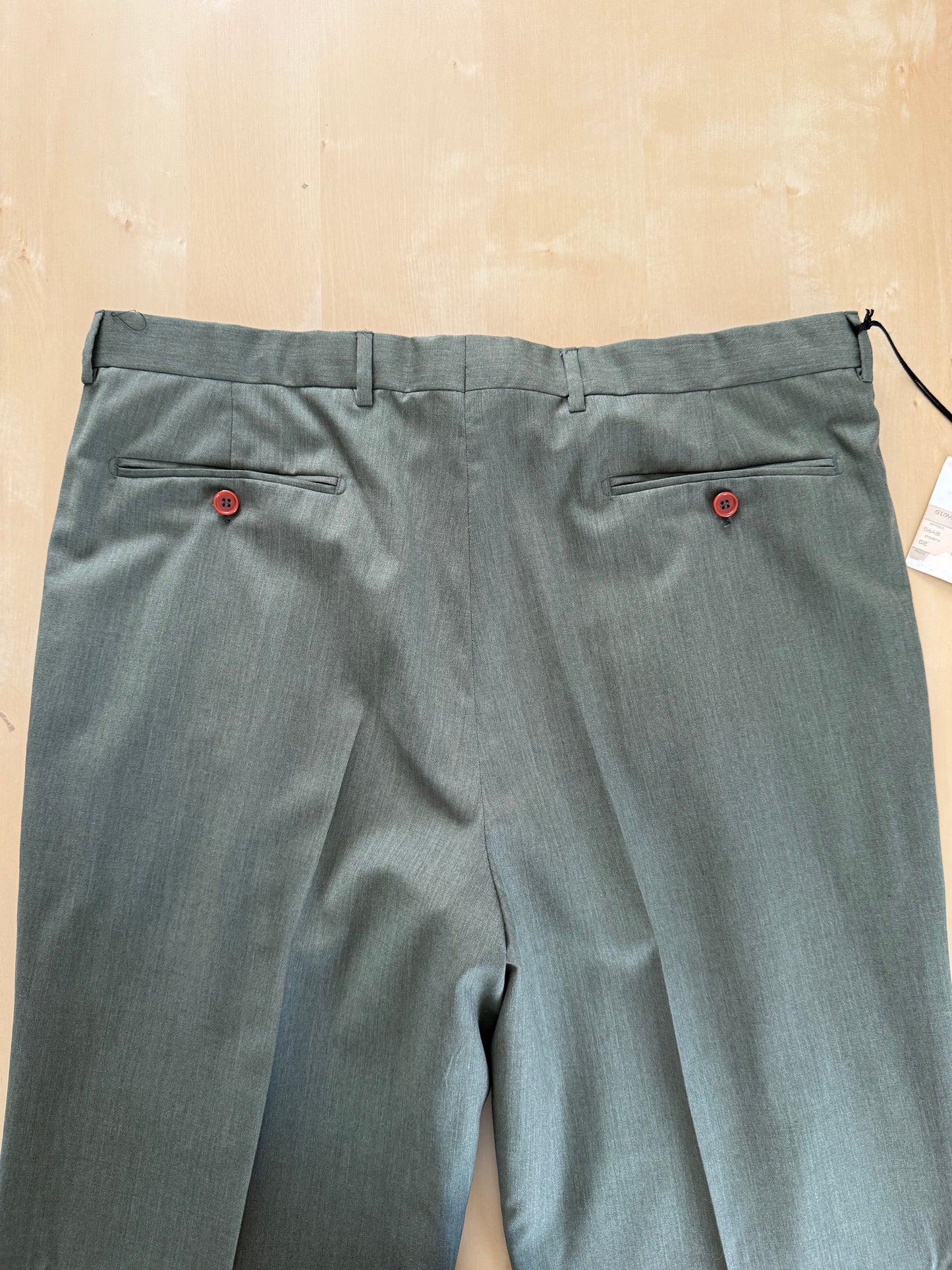 Pantaloni fresco lana verde scuro anni '80 (NOS) - tg. 54/56