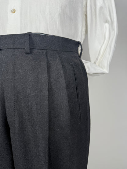 Pantaloni flanella grigio antracite - tg. 50