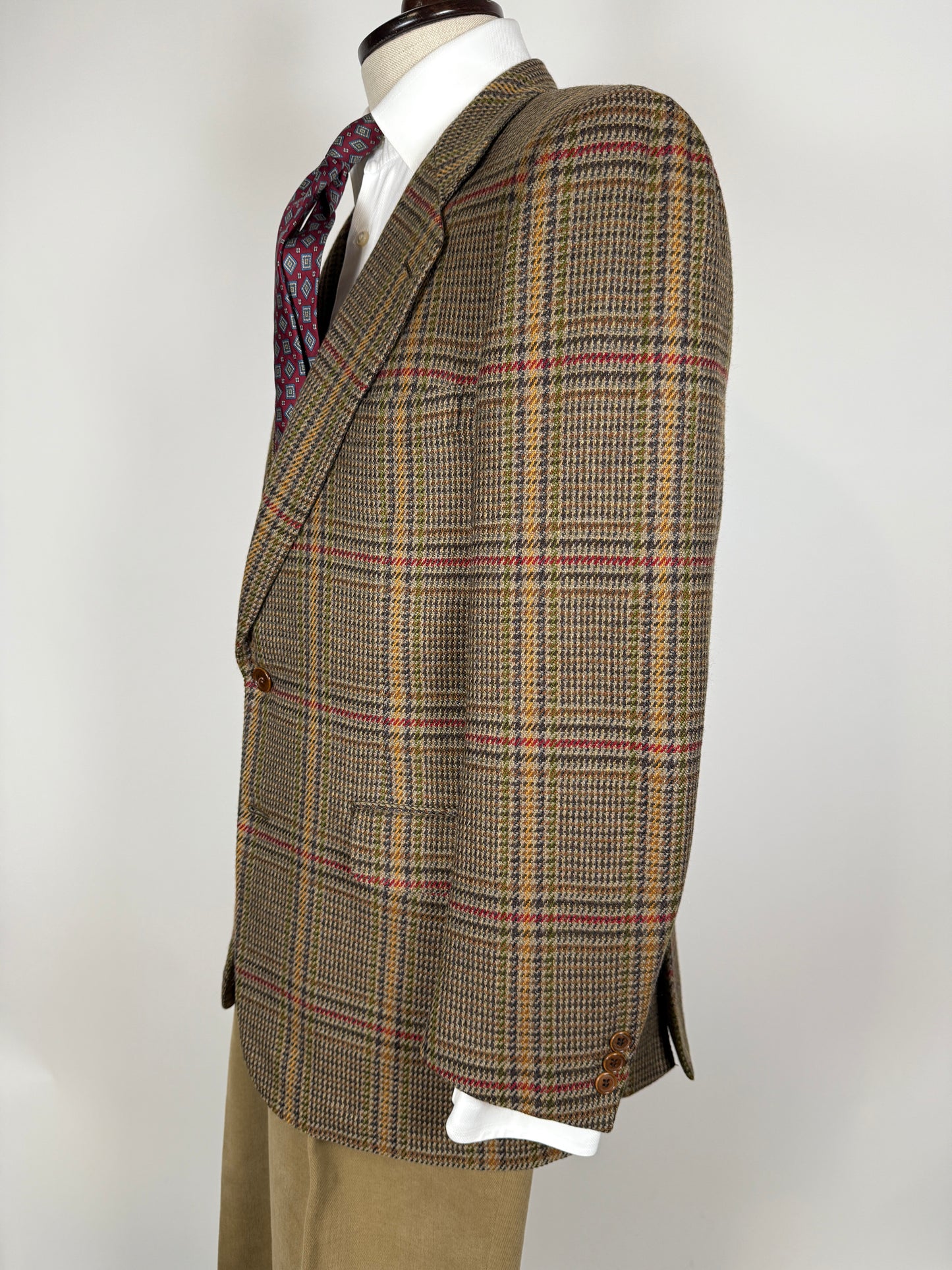 Giacca principe di Galles in puro cashmere tessuto Loro Piana - tg. 48