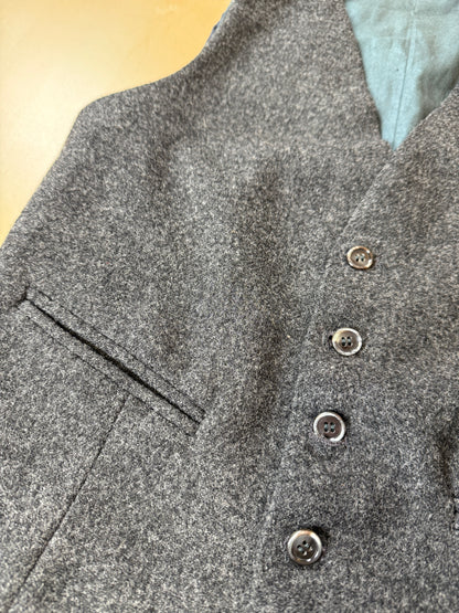 Panciotto sartoriale in tweed grigio antracite