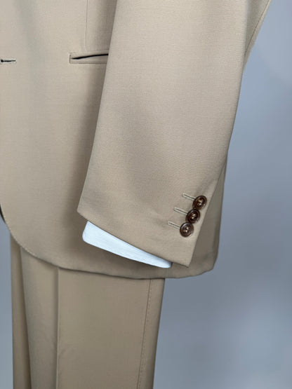 Completo anni ‘70 twill pettinato beige - tg. 46/48