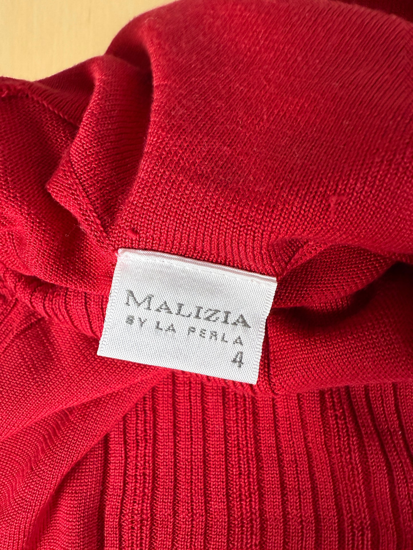 Maglia dolcevita smanicata in pura seta La Perla Malizia - tg. M