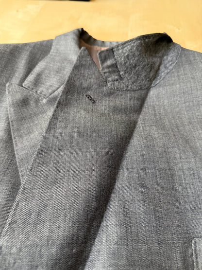 Giacca doppiopetto sartoriale anni '90 in grisaglia - tg. 56