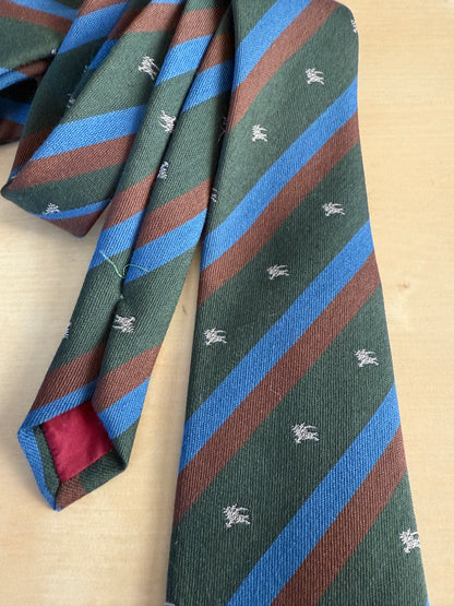 Cravatta Burberrys regimental lana e seta