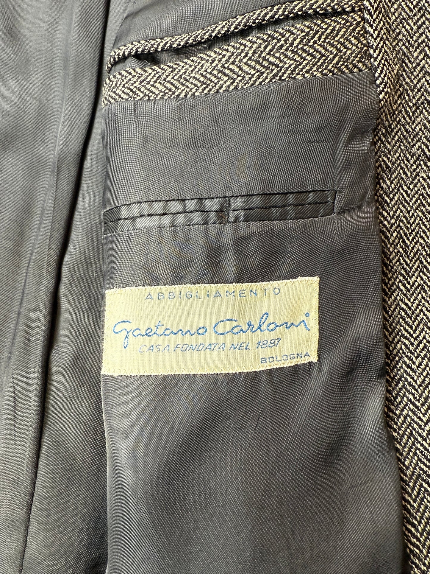 Giacca anni ‘90 herringbone grigio - tg. 48