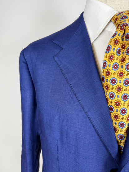 Completo sartoriale F. Di Marco lino irlandese blu (doppio pantalone) - tg. 52 corta