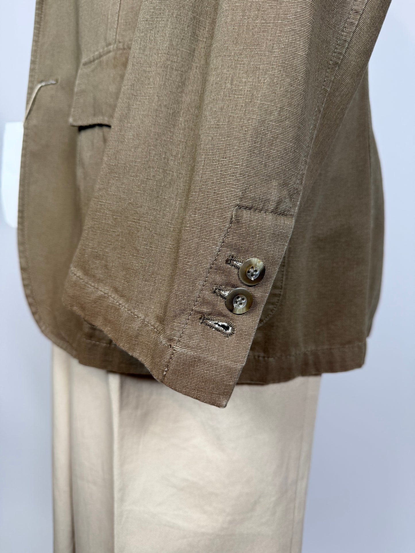 Giacca stile militare/sahariana in tela di cotone (nuova) - tg. 54