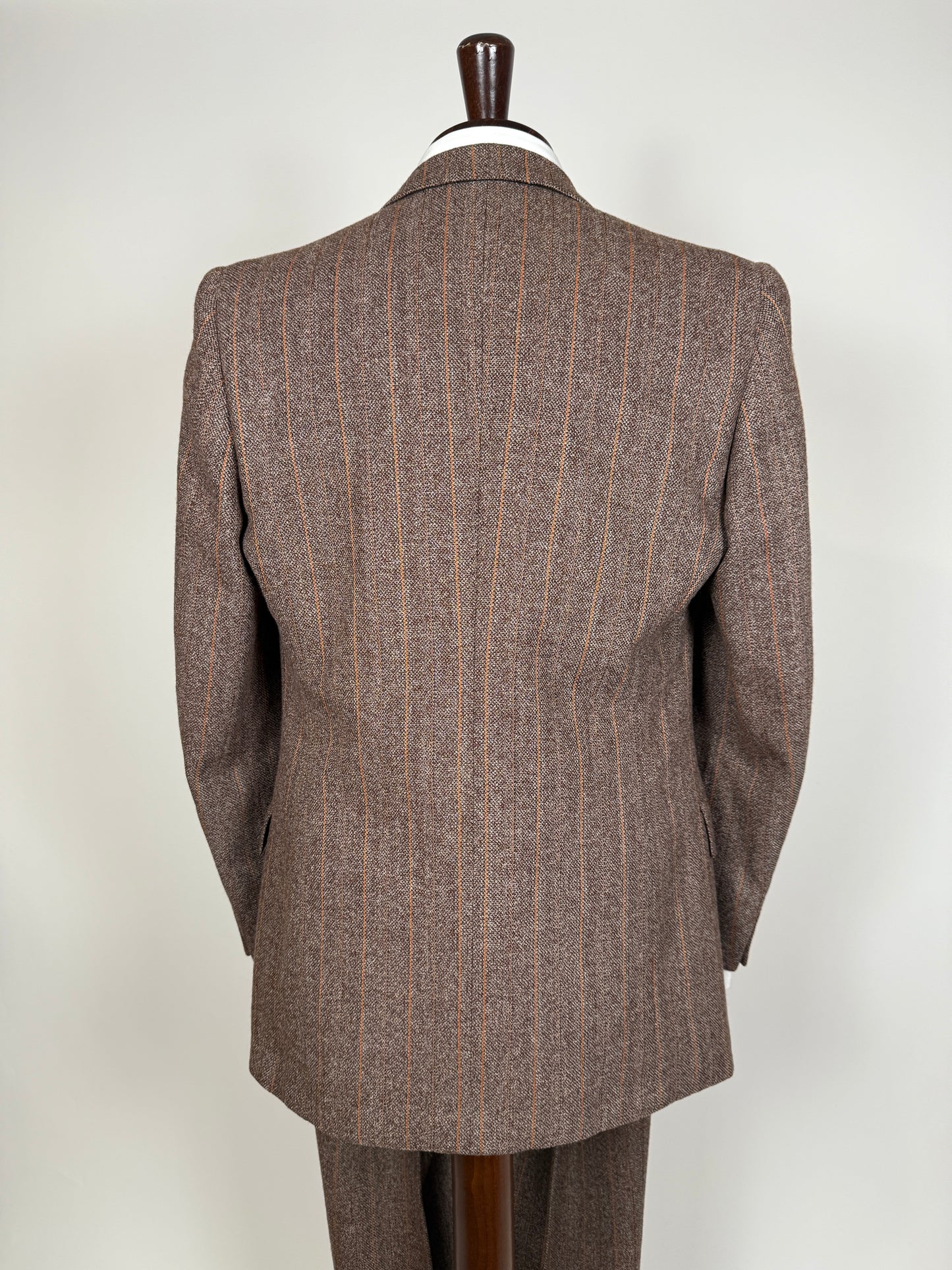Completo anni ‘70 tweed marrone - tg. 50