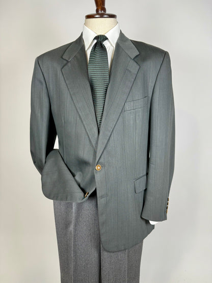 Giacca Yves Saint Laurent anni ‘80 verde petrolio - tg. 52/54