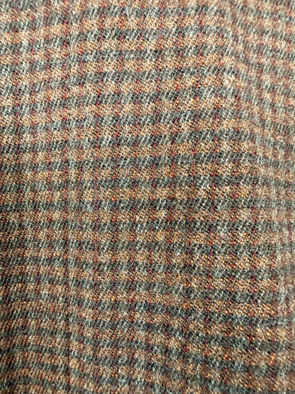 Pantaloni anni ‘70/‘80 flanella quadretti marrone ruggine (NOS) - tg. 44