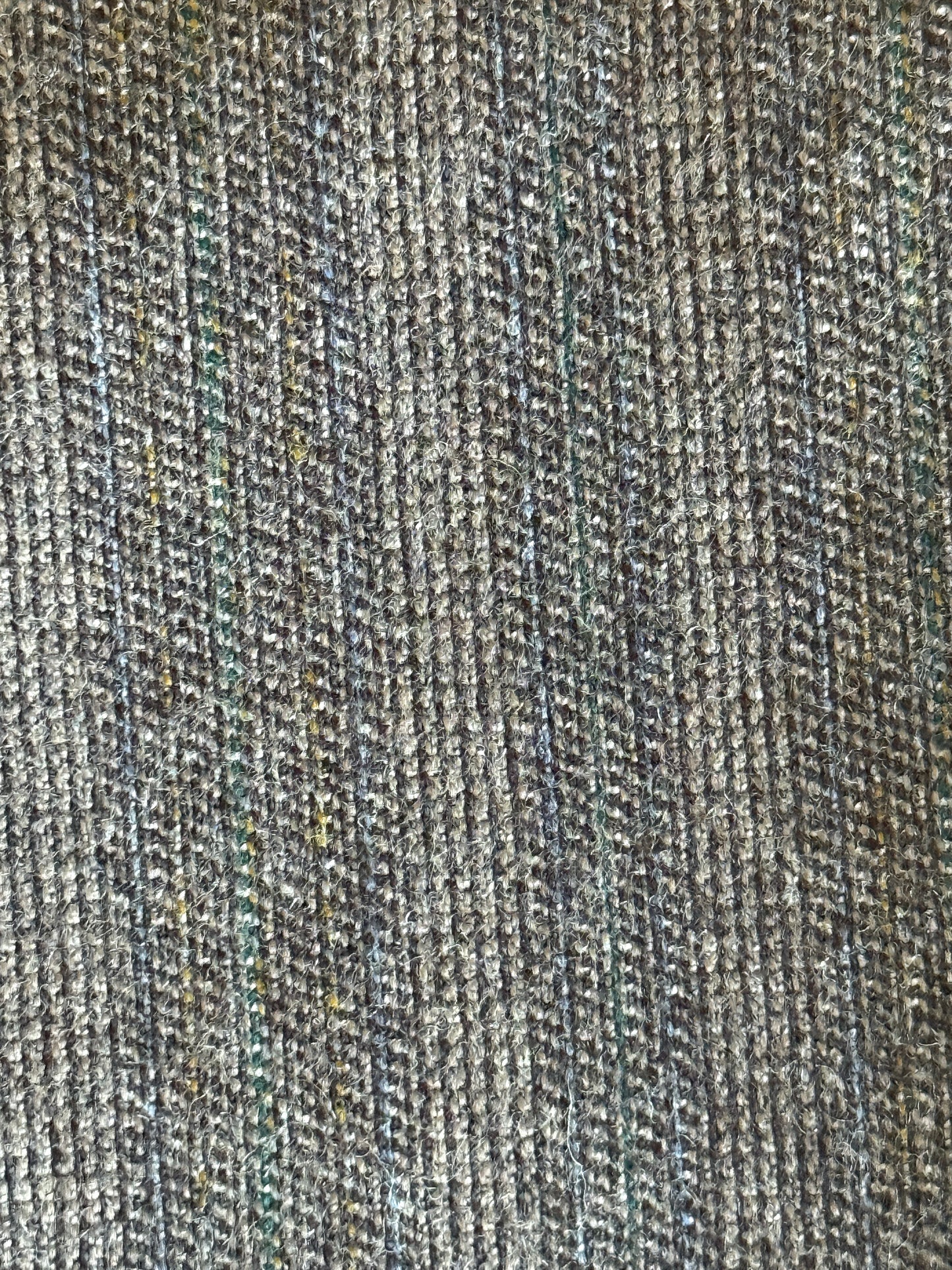 Pantaloni anni ‘70 in flanella marrone-grigio a righe (NOS) - tg. 44