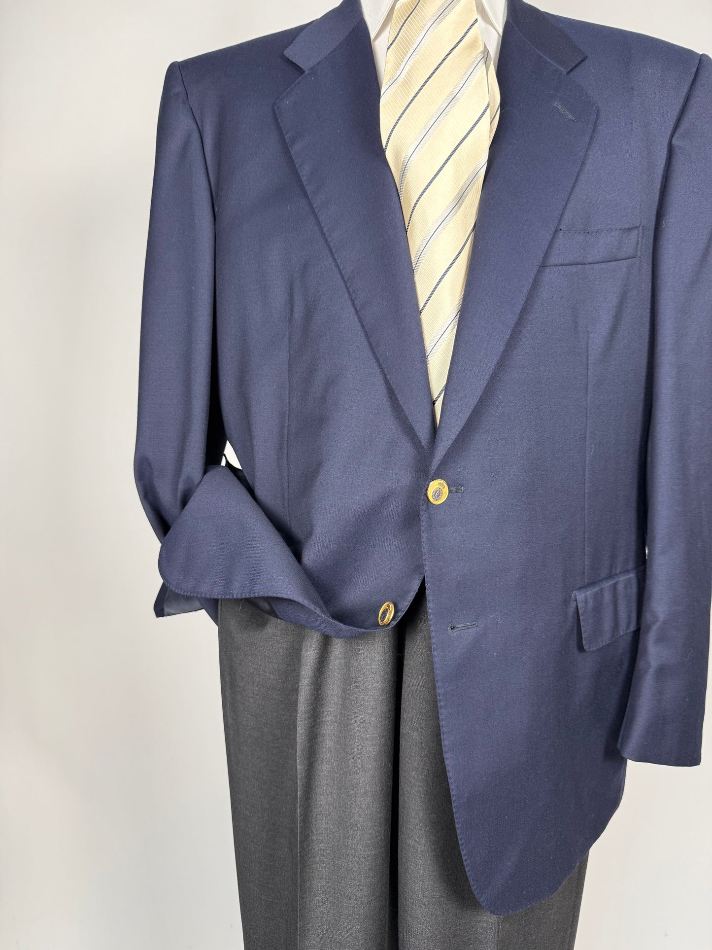 Blazer navy flanella pettinata - tg. 56