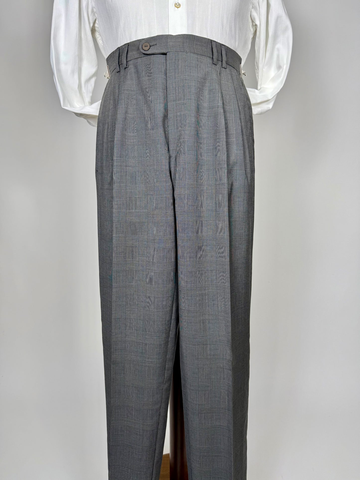 Pantaloni fresco lana principe di Galles anni '80 (NOS) - tg. 46/48