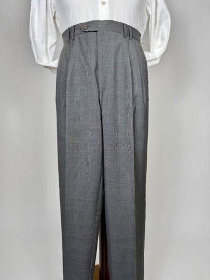 Pantaloni fresco lana principe di Galles anni '80 (NOS) - tg. 46/48