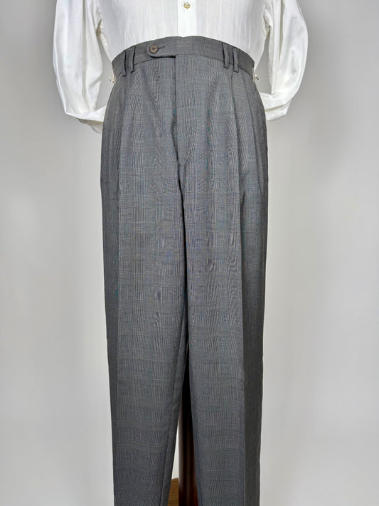 Pantaloni fresco lana principe di Galles anni '80 (NOS) - tg. 46/48