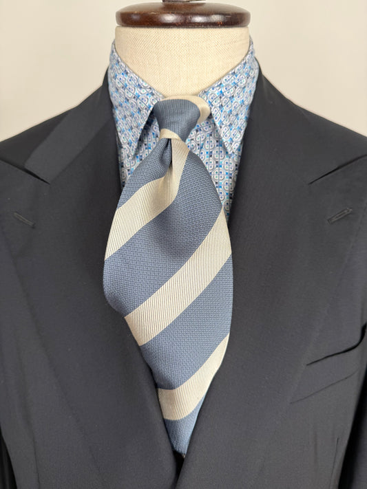 Cravatta Armani Collezioni regimental azzurro