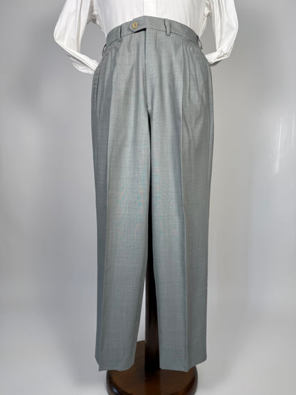 Completo estivo Corneliani anni '80 fresco lana azzurro polvere - tg. 50 drop 7