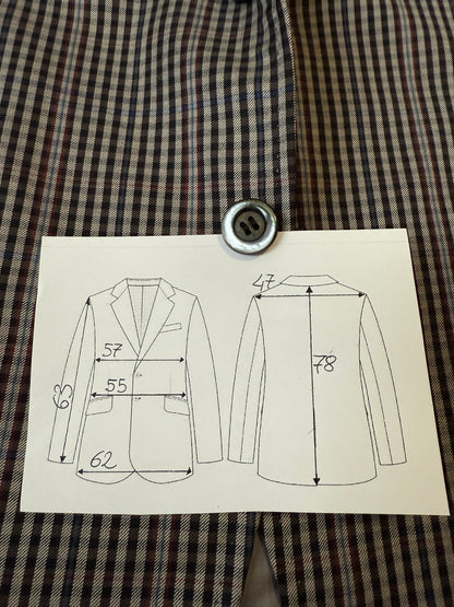 Giacca sartoriale in flanella pettinata check - tg. 50/52