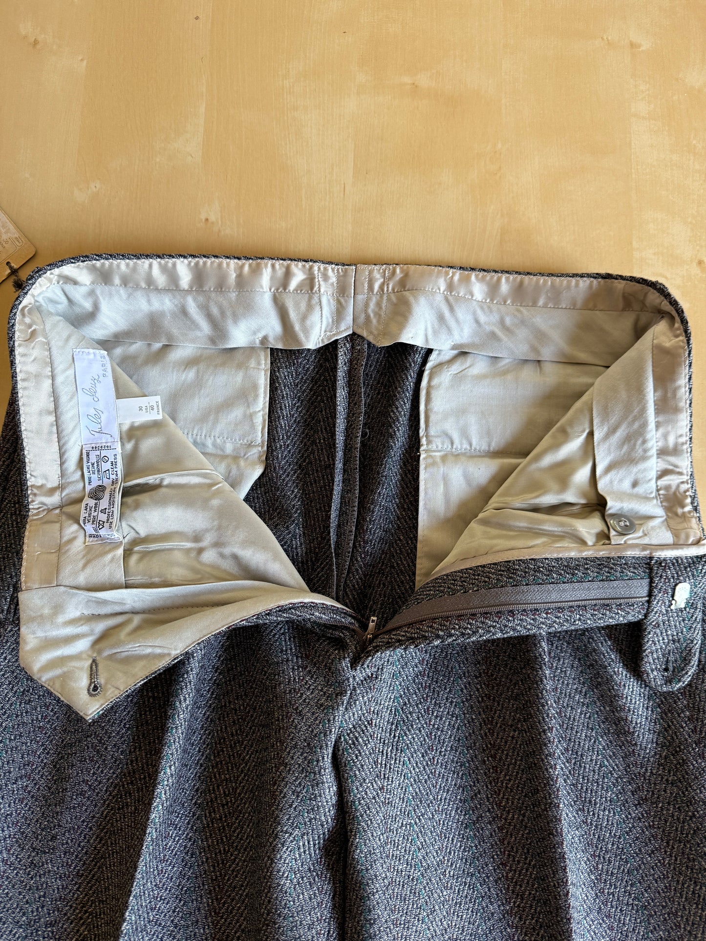 Pantalone in tweed spinato anni ‘80 (NOS) - tg. 46