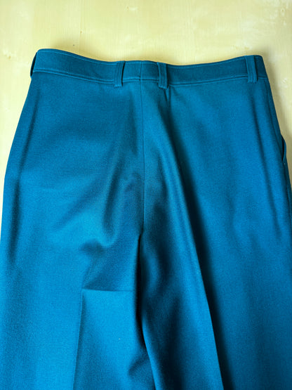 Pantaloni anni ‘70 flanella color ottanio (NOS) - tg. 46