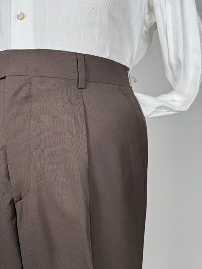 Pantaloni fresco lana marrone cacao (NOS) - tg. 48