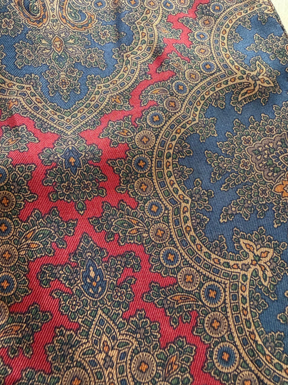 Ascot paisley blu e rosso