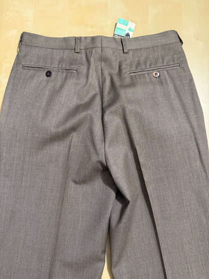 Pantalone anni ‘80 fresco lana marrone (NOS) - tg. 46
