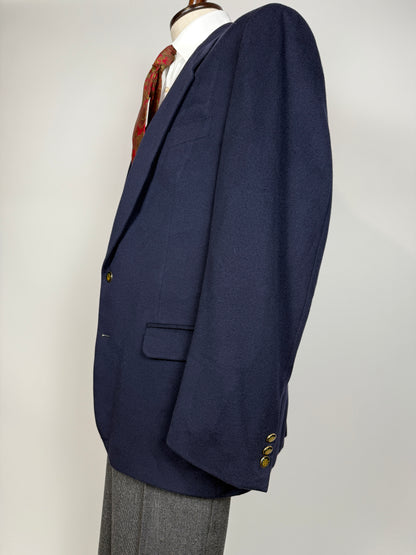 Blazer navy anni ‘80 in panno di lana - tg. 56