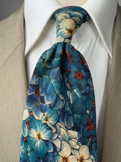 Cravatta Yves Saint Laurent vintage floreale