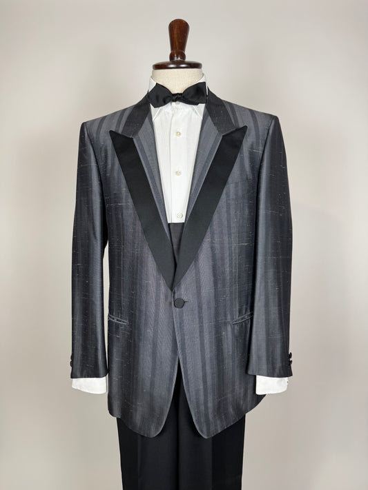 Giacca da smoking anni '80 in seta shantung - tg. 50