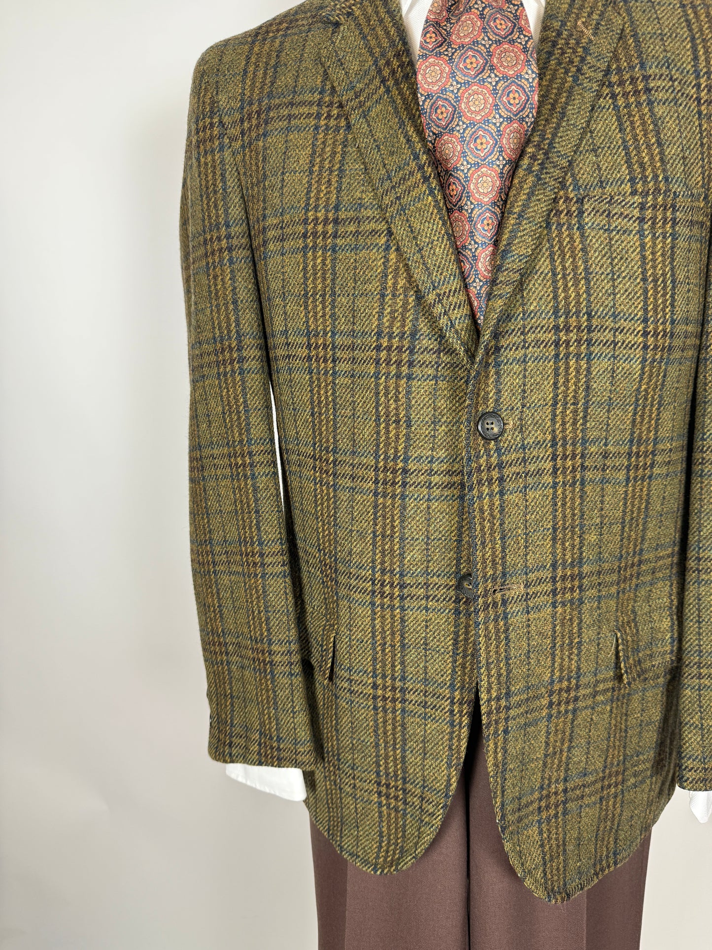 Giacca americana in tweed verde anni ‘60 - tg. 48/50