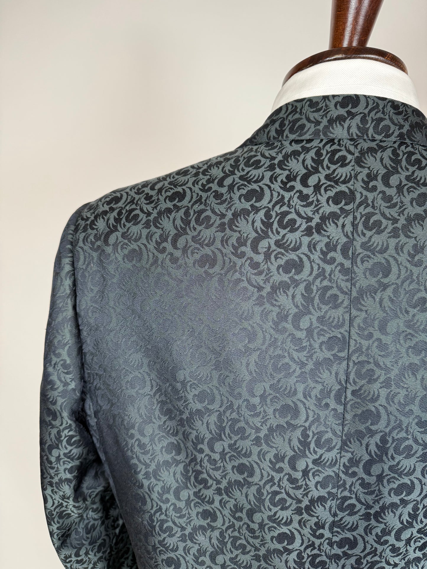 Giacca da smoking Pal Zileri anni '80 in seta shantung damascata - tg. 52