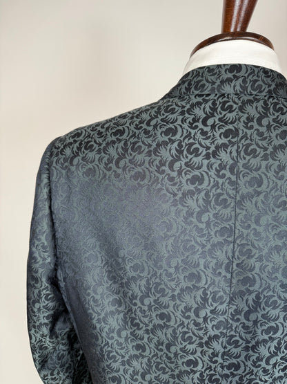 Giacca da smoking Pal Zileri anni '80 in seta shantung damascata - tg. 52