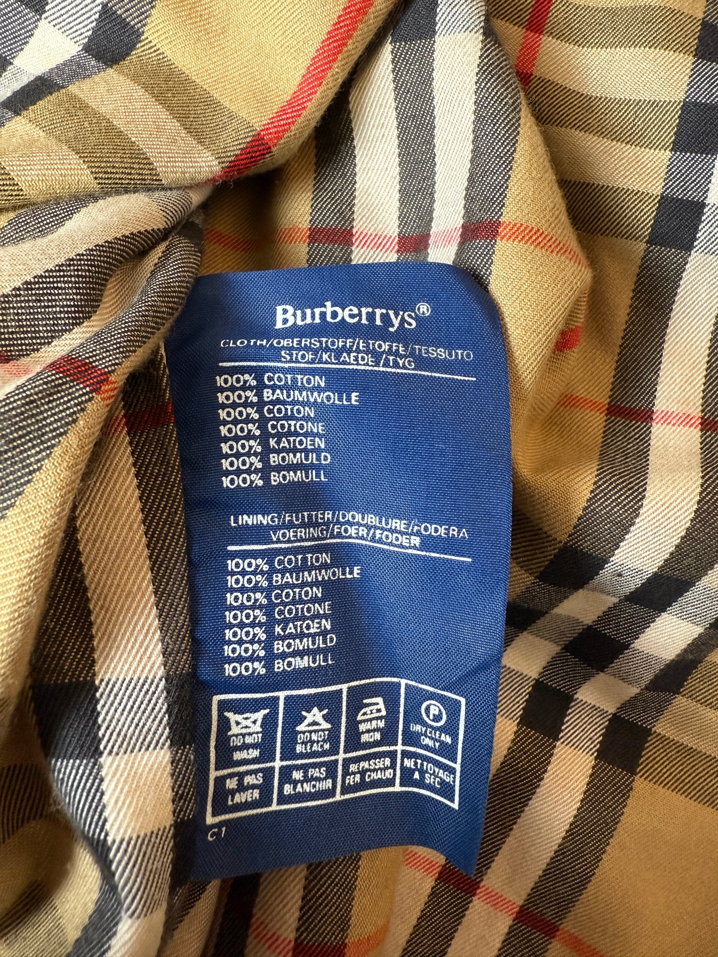 Trench Burberrys anni ‘80 doppiopetto cotone senape  - tg. 48/50