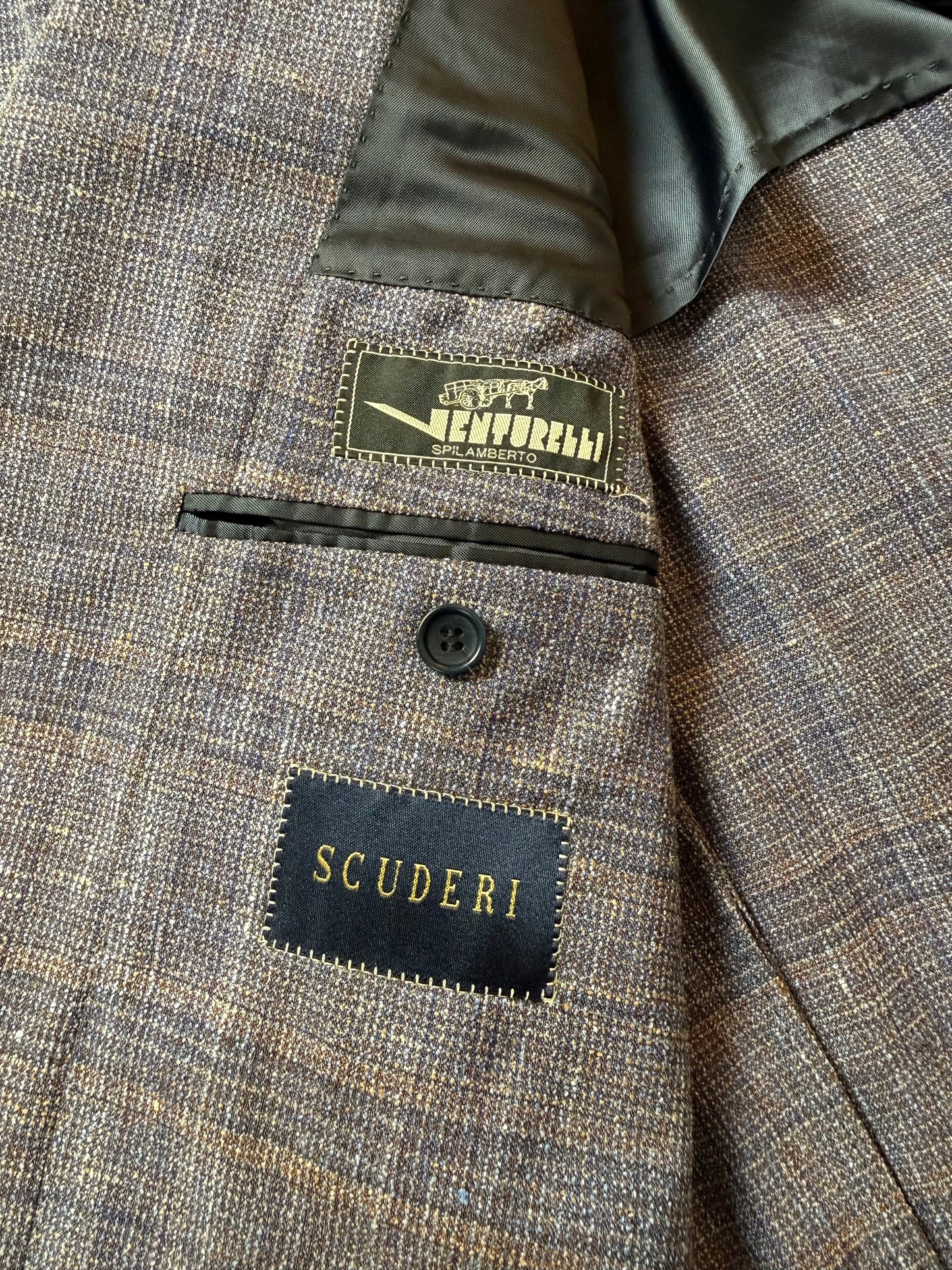 Giacca estiva in hopsack lana seta lino e cotone lilla - tg. 54