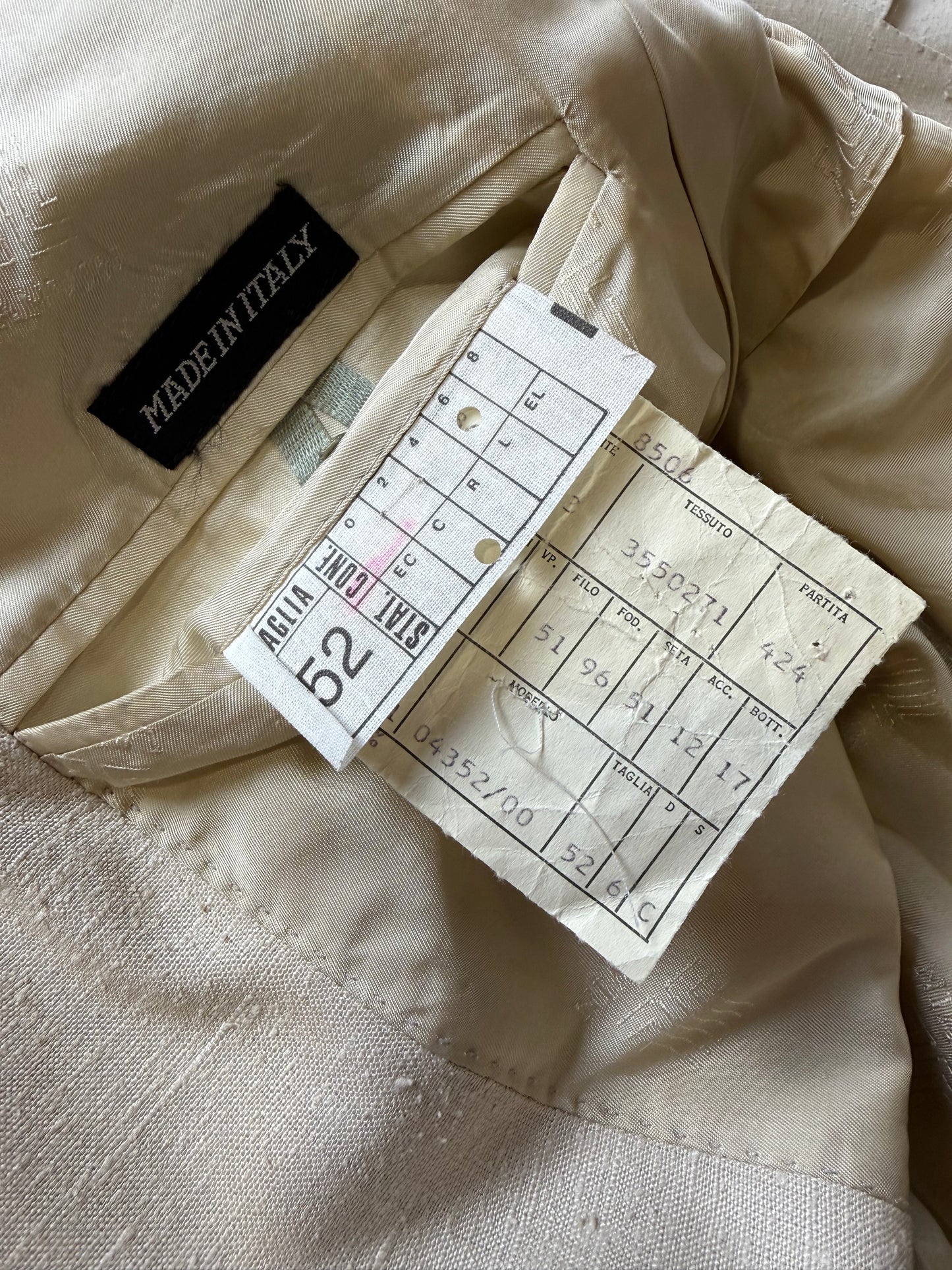 Giacca Lanvin anni '70/'80 in pura seta avorio - tg. 48