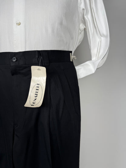 Pantaloni anni '80 in cotone nero (NOS) - tg. 48