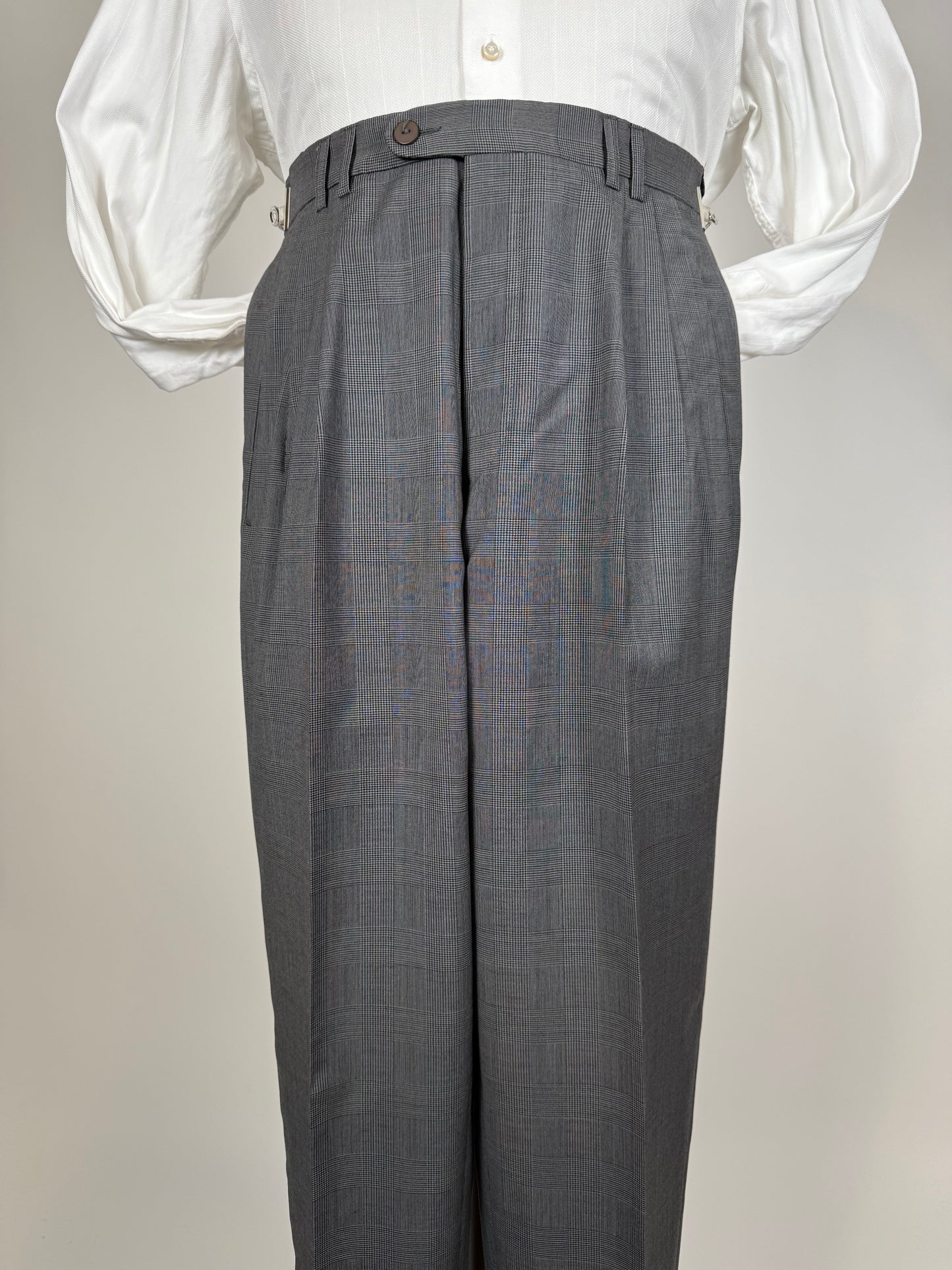 Pantaloni fresco lana principe di Galles anni '80 NOS - tg. 44/46