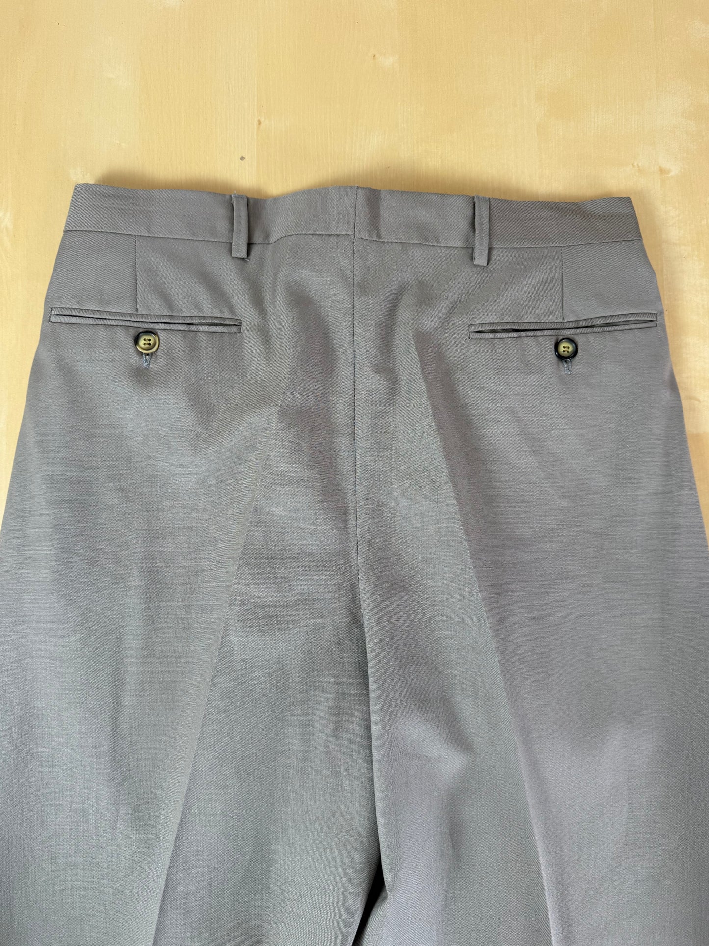 Pantaloni anni '80 fresco lana verde salvia 3 pinces - tg. 46