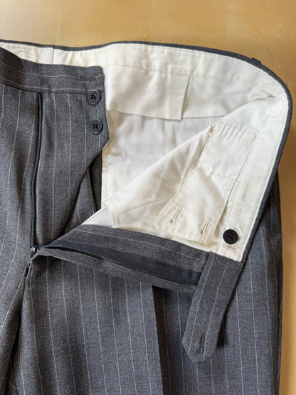 Completo estivo Sartoria Partenopea fresco lana grigio gessato - tg. 50/52