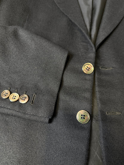 Giacca sartoriale anni '80 in puro cashmere pettinato Loro Piana - tg. 52/54 corta