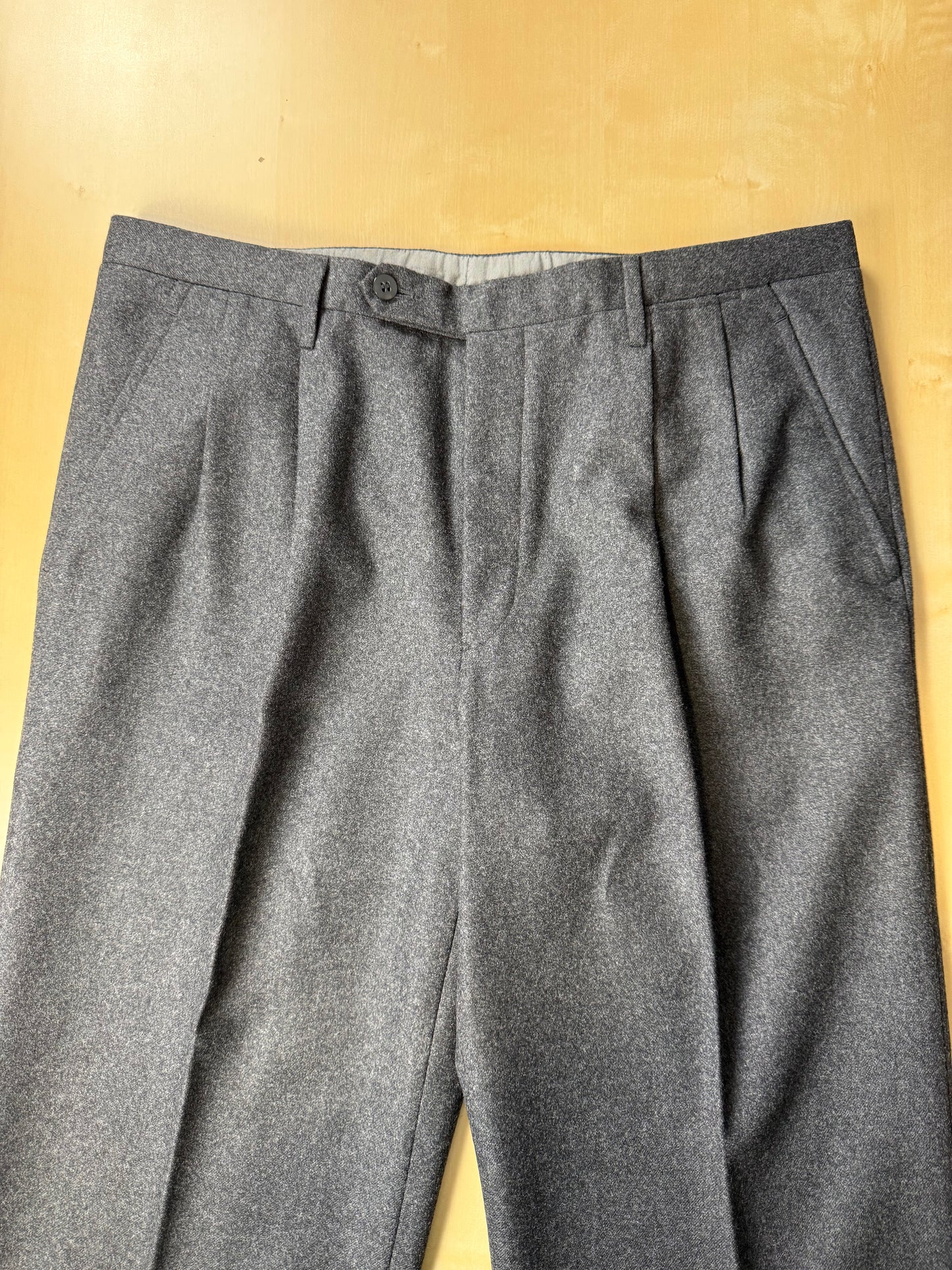 Pantaloni sartoriali anni ‘70/‘80 flanella grigia - tg. 52