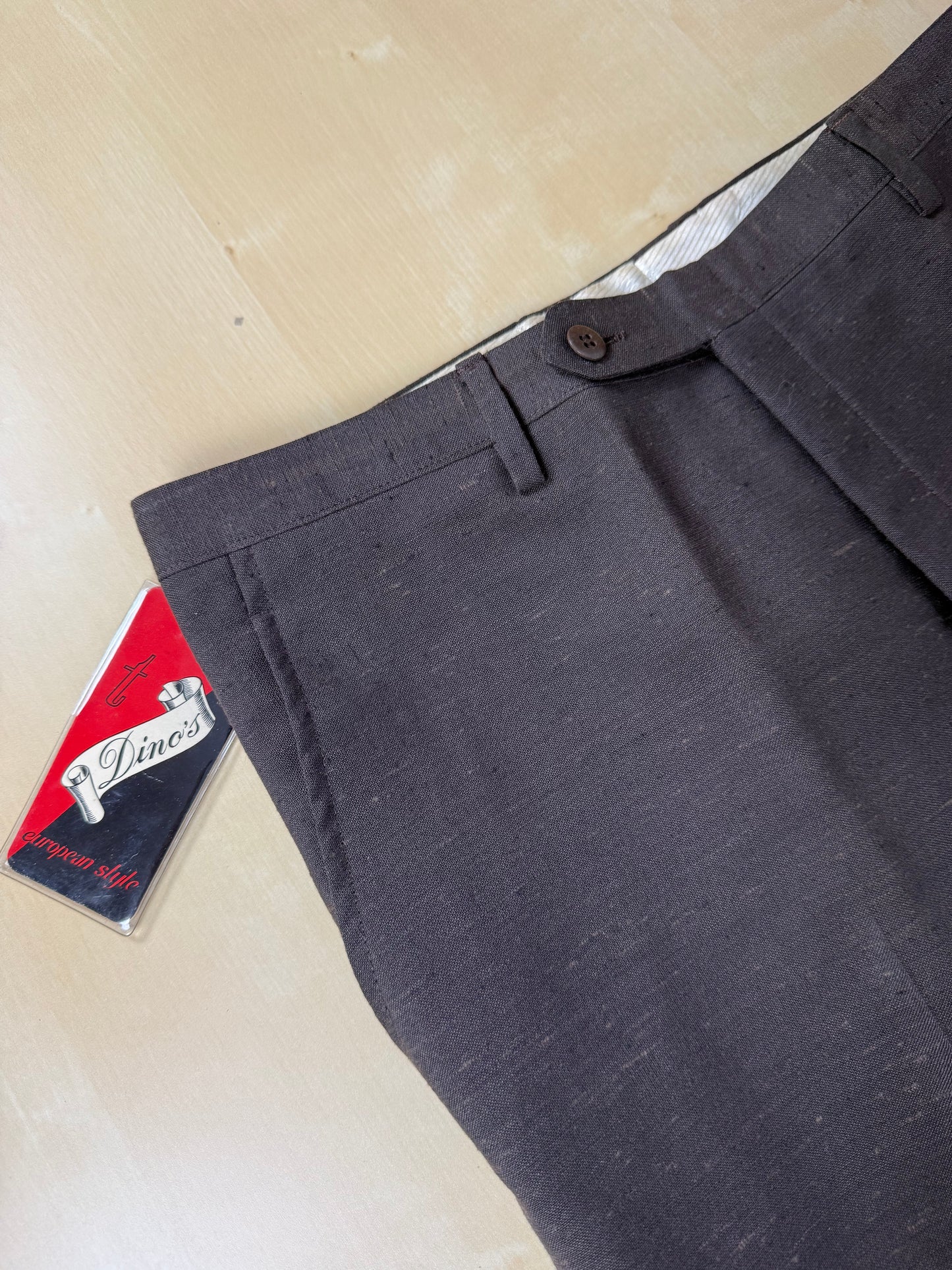 Pantaloni misto lino anni '70 (NOS) - tg.  44/46