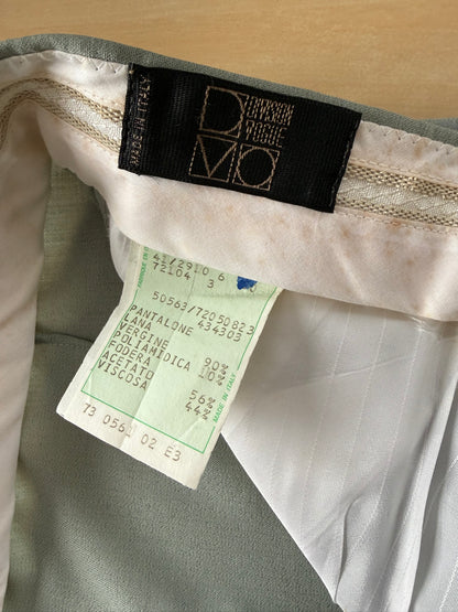 Pantaloni anni ‘80 fresco lana verde acqua - tg. 50/52