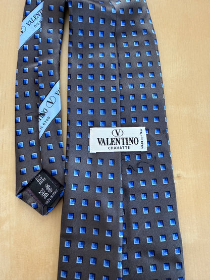 Cravatta Valentino in raso micro fantasia